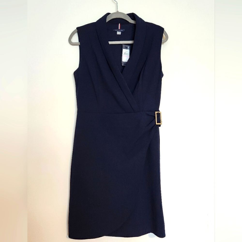 TOMMY HILFIGER NEW WOMEN'S CLASSIC SLEEVELESS BLUE COLOR DRESS SIZE 6